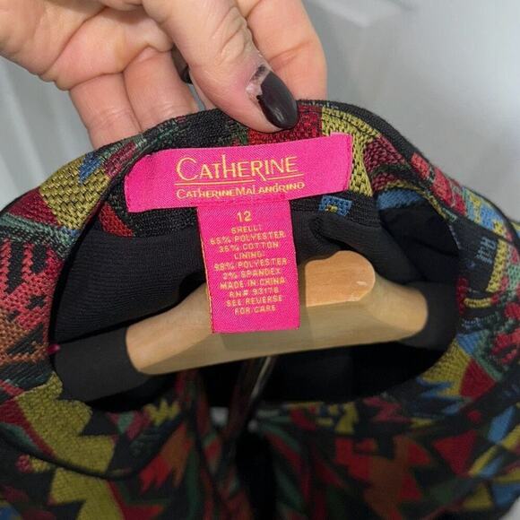 Catherine Malandrino Bold Print Blazer | Size 12 - Picture 5 of 6